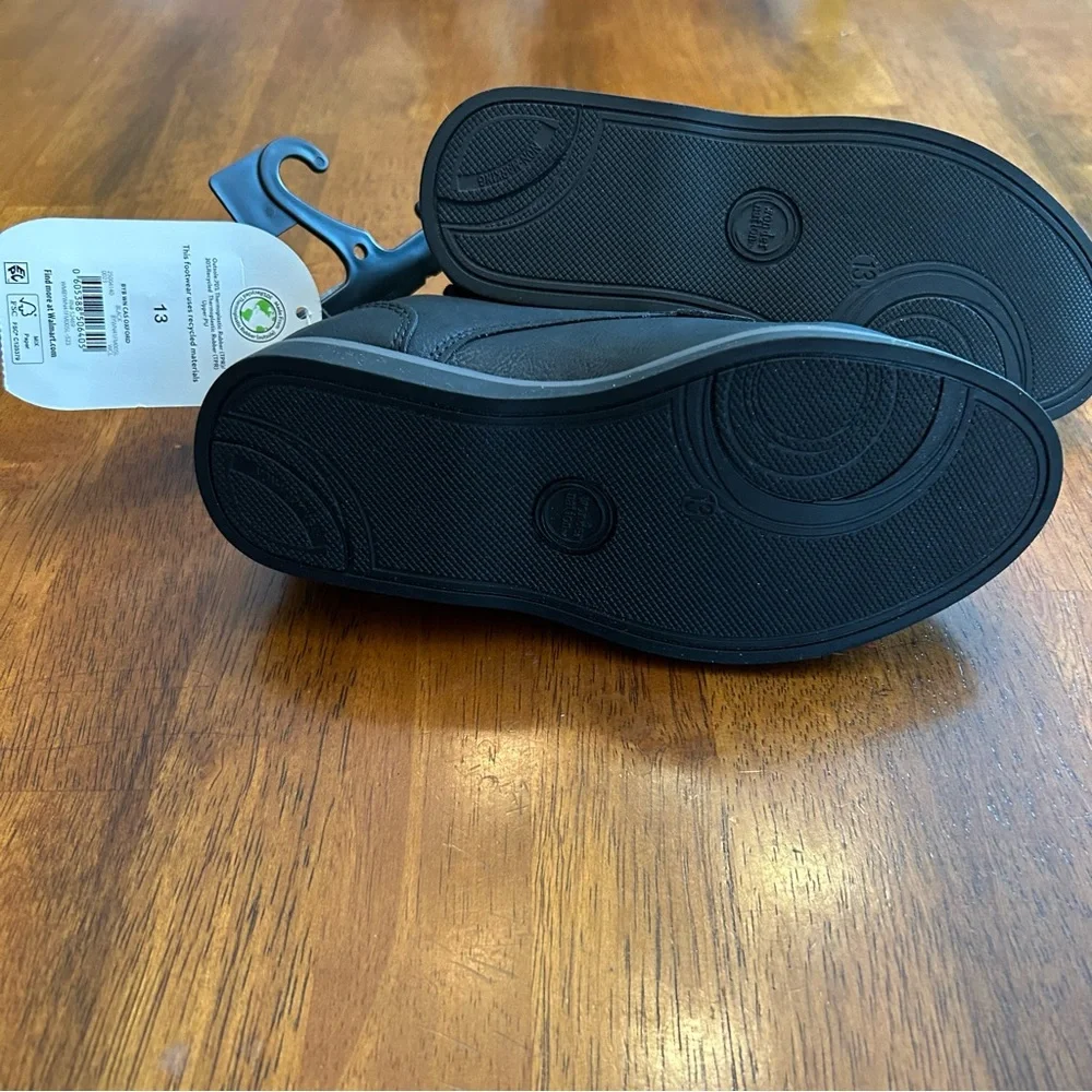Black Oxford Dress Shoes | Boys Size 13 | NWT | Memory Foam | Wonder Nation